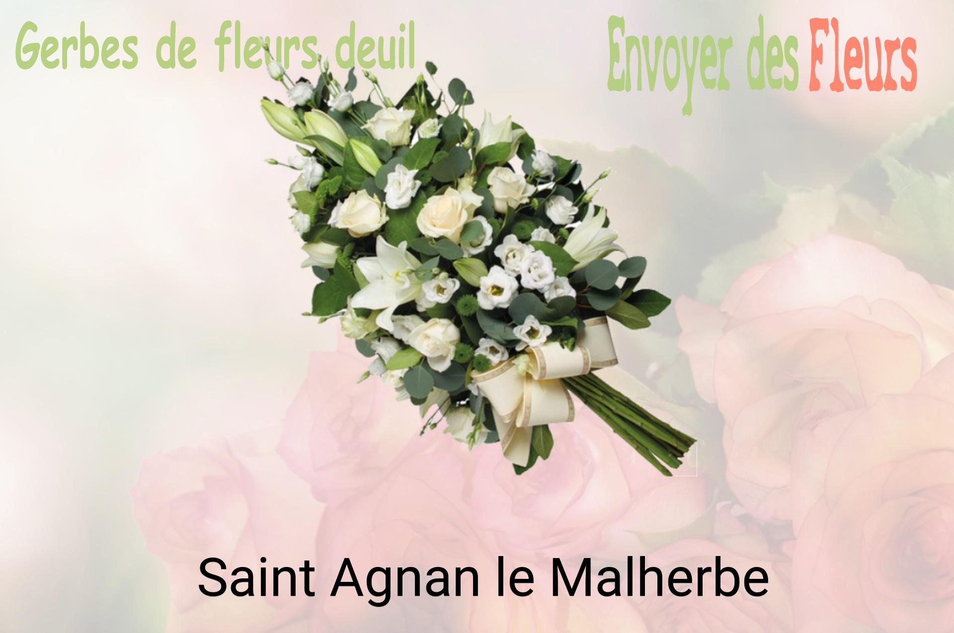 Gerbe de fleurs de deuil livrée à Saint-Agnan-le-Malherbe